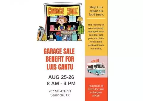 Last day of Garage sale after 1PM we'll be doing a $10 grab bag of clothes!